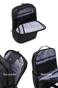 کیف بدون‌‌جنسیت D-Pack خاکستری تکنولوژی کتان هاردکیس کوله پشتی دری مد