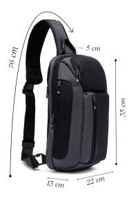 کیف دوشی مردانه خاکستری D-Pack دری مد