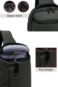 کیف دوشی مردانه سبز ارتشی تکنولوژیک D-Pack دری مد