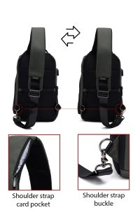 کیف دوشی مردانه سبز ارتشی تکنولوژیک D-Pack دری مد