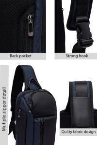 کیف دوشی مردانه سرمه‌ای D-Pack دری مد