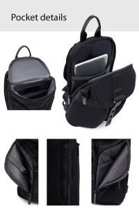 کیف دوشی مردانه مشکی D-Pack دری مد