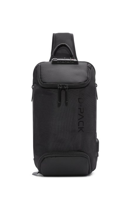 کیف دوشی پارچه‌ای مردانه مشکی D-Pack دری مد