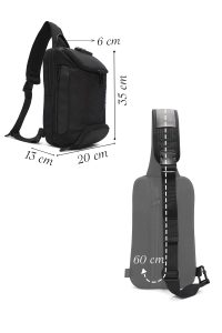 کیف دوشی پارچه‌ای مردانه مشکی D-Pack دری مد