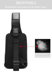 کیف دوشی پارچه‌ای مردانه مشکی D-Pack دری مد
