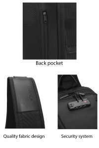 کیف دوشی پارچه‌ای مردانه مشکی D-Pack دری مد