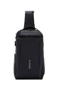 کیف کراس بادی پارچه ای مشکی مردانه D-PACK دری مد