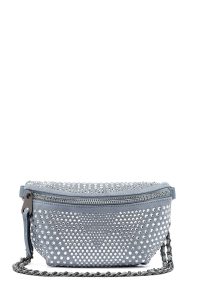 کیف کراس‌بادی زنانه آبی بند زنجیری دری مد