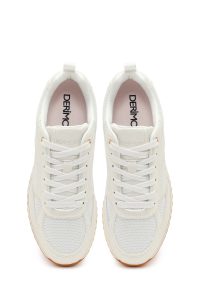 کتونی زنانه سفید بنددار دری مد