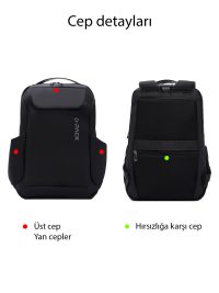 کوله پشتی سخت پارچه ای مشکی مردانه D-PACK دری مد