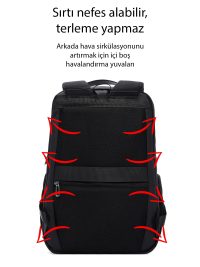 کوله پشتی سخت پارچه ای مشکی مردانه D-PACK دری مد