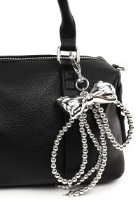کیف دستی زنانه مشکی بند بلند آویزدار مینی دری مد
