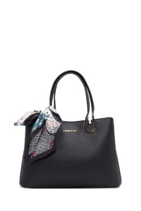 کیف دستی زنانه مشکی بند بلند اکسسوری‌دار دری مد