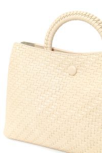 کیف دستی زنانه کرم بند بلند طرح‌دار کوچک دری مد