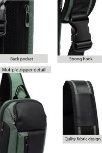 کیف دوشی مردانه سبز D-Pack دری مد