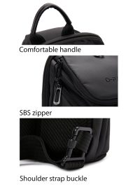 کیف شانه‌ای مردانه مشکی بندبلند D-Pack دری مد