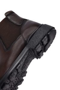 بوت چلسی چرمی مردانه قهوه‌ای دری‌مد
