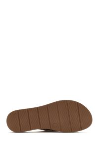 دمپایی زنانه حصیری بژ با طرح بافت دری مد