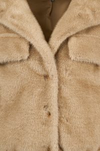 کاپشن تدی زنانه بژ کوتاه Cortina دری مد