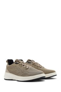 کتونی مردانه بژ بنددار زیره ضخیم دری مد
