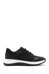 کتونی مردانه مشکی بنددار زیره ضخیم دری مد