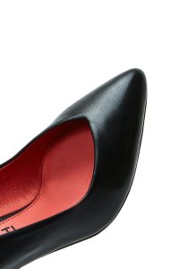 کفش چرمی زنانه مشکی پاشنه ضخیم Derimod Gritti