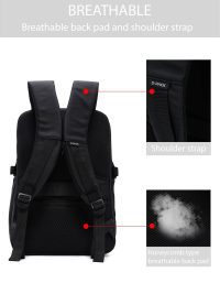کوله پشتی پارچه‌ای تکنولوژیک مشکی بدون‌جنسیت D-Pack