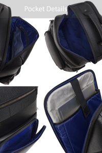 کوله پشتی چرمی مشکی بدون‌جنسیت D-Pack