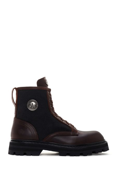 بوت چرمی مردانه هارلی دیویدسون قهوه ای تیره Jesus Exc Lace-Up