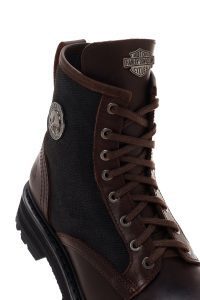 بوت چرمی مردانه هارلی دیویدسون قهوه ای تیره Jesus Exc Lace-Up