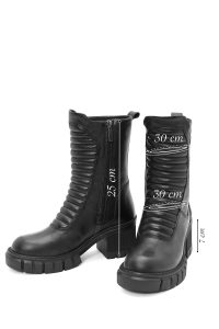 بوت چرمی مشکی زنانه هارلی دیویدسون Fork زیپ‌دار