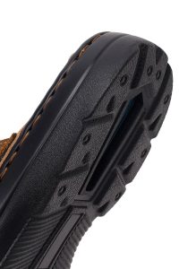 دمپایی نبوک چرمی مردانه قهوه‌ای بندی دری مد