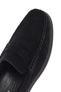 لوفر جیر چرمی مردانه مشکی Derimod Fly