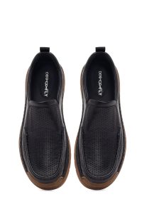 لوفر چرمی مردانه مشکی کژوال Derimod Fly