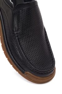 لوفر چرمی مردانه مشکی کژوال Derimod Fly