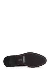 کفش کلاسیک چرمی مردانه قهوه‌ای بندی Derimod Black