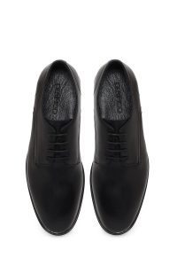 کفش کلاسیک چرمی مردانه مشکی بندی دری مد
