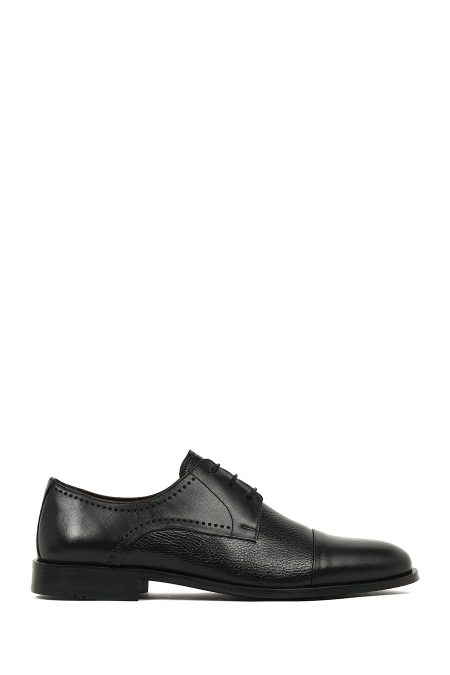 کفش کلاسیک چرمی مردانه مشکی بندی Derimod Black