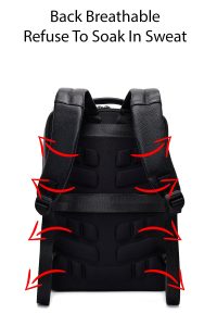 کیف بدون‌‌جنسیت D-Pack مشکی چرمی تکنولوژی کوله پشتی دری مد