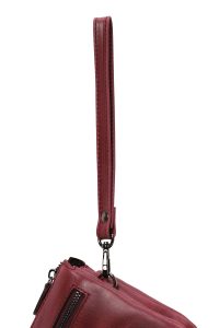 کیف دستی چرمی مردانه زرشکی دری مد