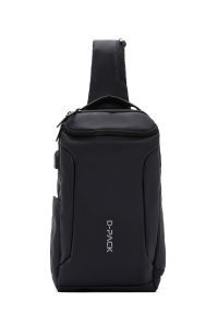 کیف کراس بادی پارچه ای مشکی مردانه D-PACK دری مد
