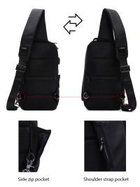 کیف کراس بادی پارچه ای مشکی مردانه D-PACK دری مد